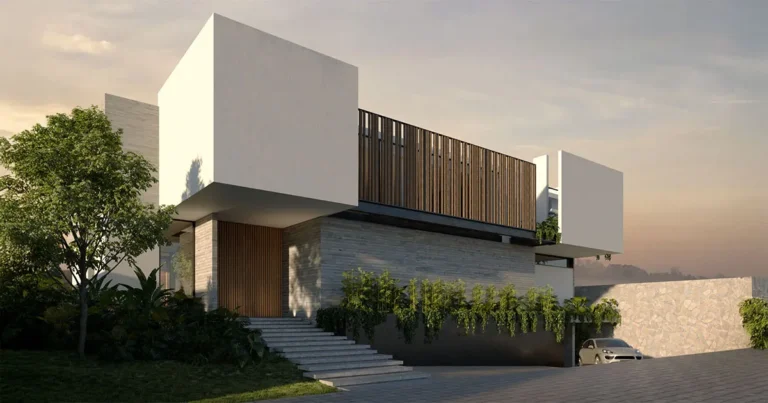 Form-Or-Function-Which-Is-The-Best-Way-To-Handle-An-Architecture-Project - HAC Arquitectura Contemporary home exterior showcasing the balance of form and function with clean geometric shapes, natural materials, and modern architectural design.